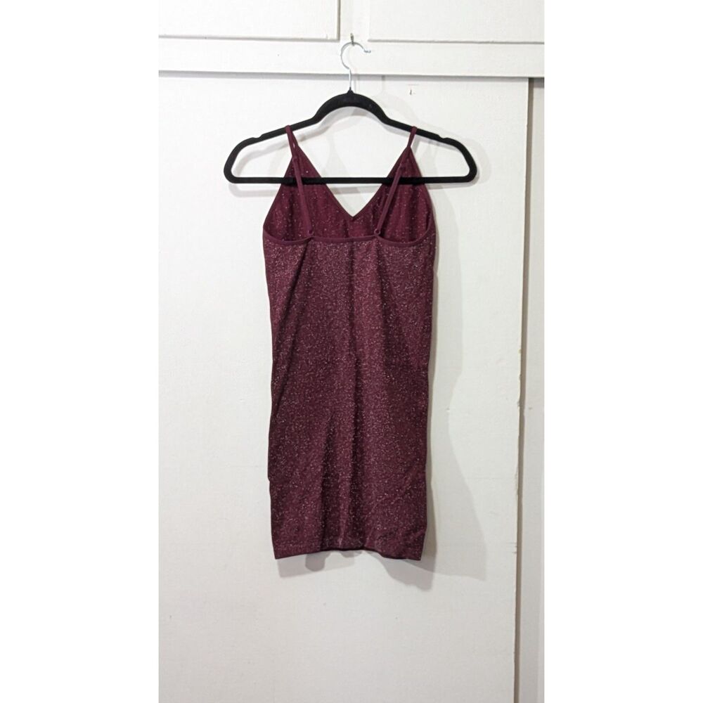 Sparkly Burgundy bodycon slip dress XS - Picture 4 of 8
